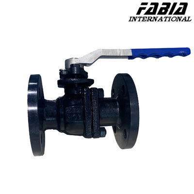 Manual 2-Piece Dn25 Ball Valve Carbon Steel Flange Corrosion Resistant